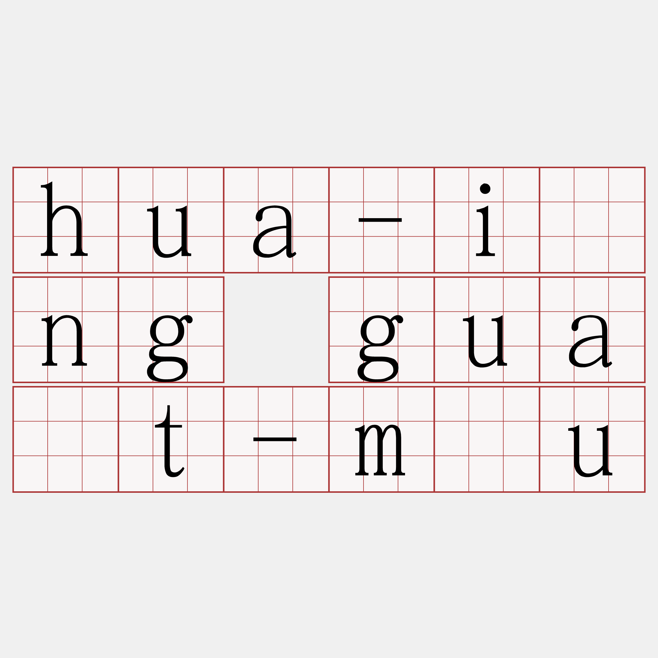 hua-iông gua̍t-māu